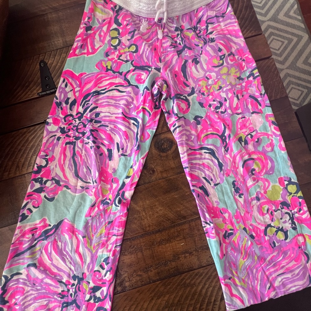 Floral Pink and Green Kids Bottoms